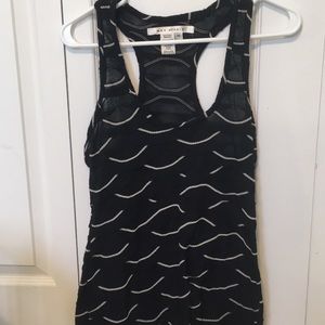 Navy and white blouse